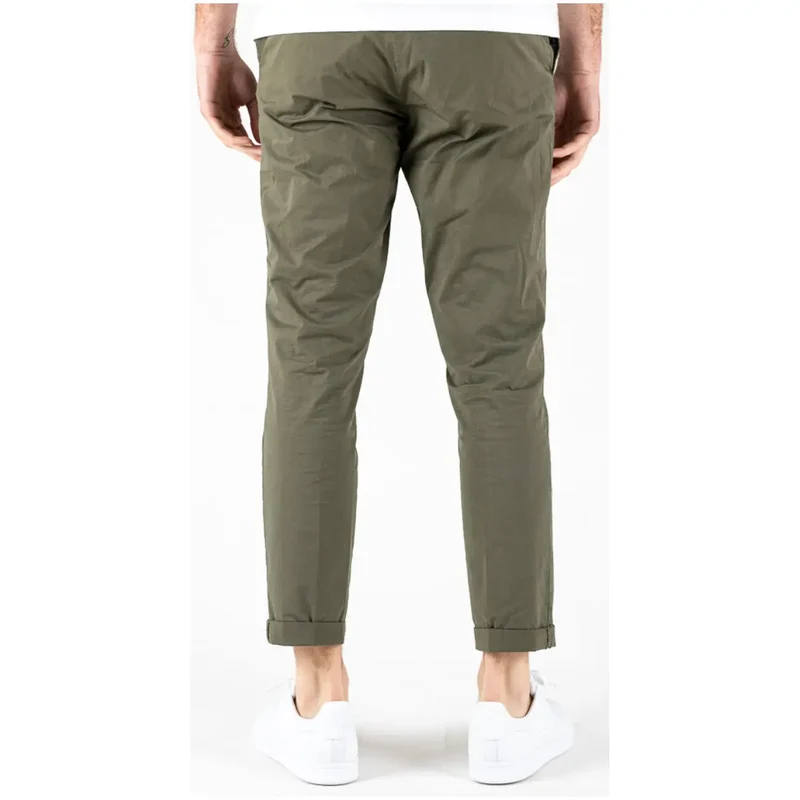 Lyle & Scott Hommes Pantalon vert en coton mélangé avec poches