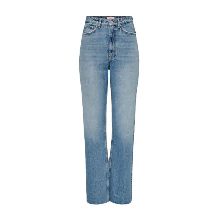Jeans bleus 100% coton avec poches pour femmes