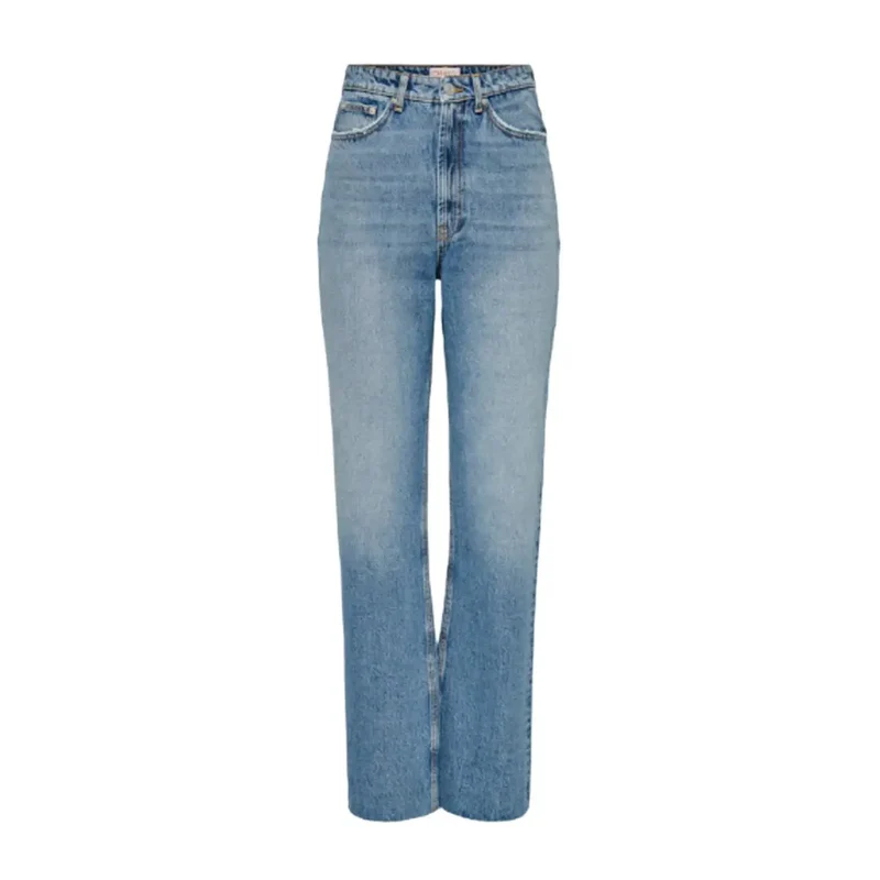 Jeans bleus 100% coton avec poches pour femmes