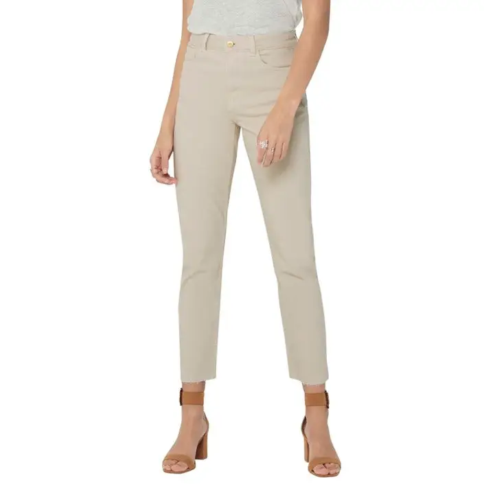 Jeans beige à poches pour femmes