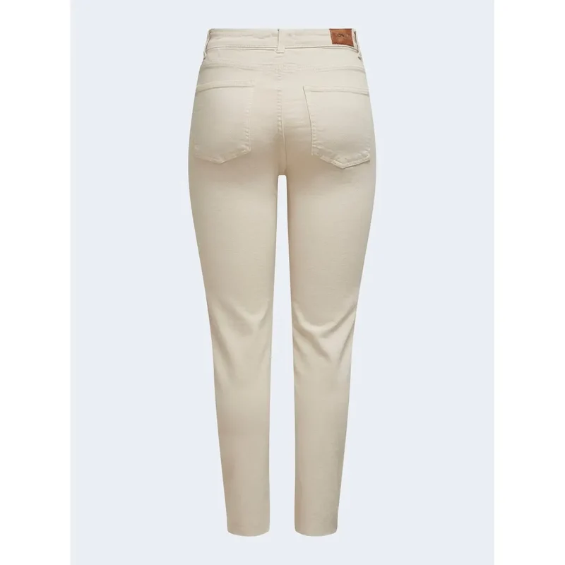 Jeans beige à poches pour femmes