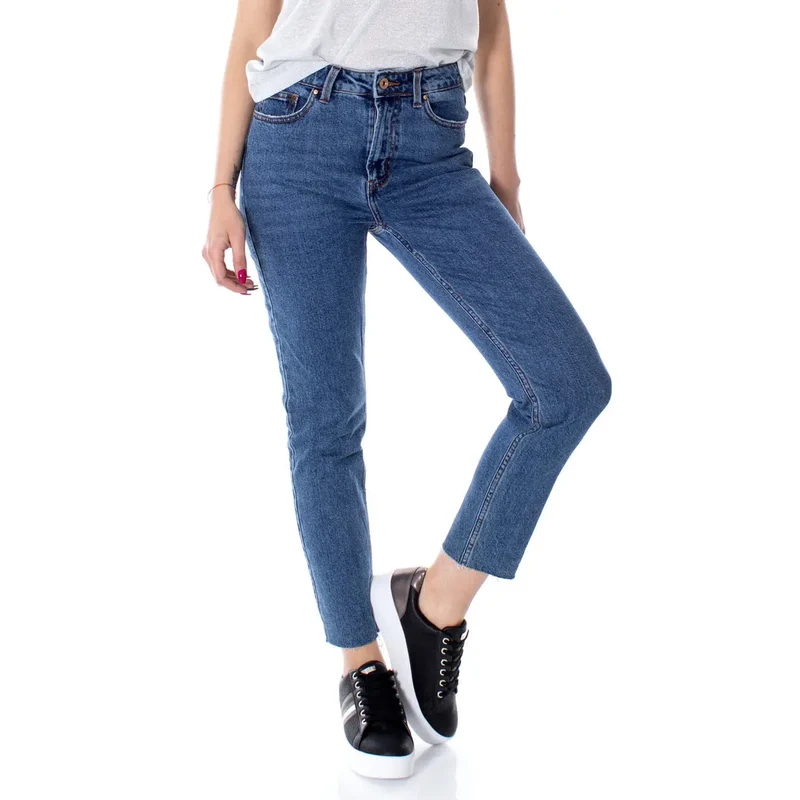 Jeans bleus pour femmes 99% coton 1% élasthanne Lavable en machine