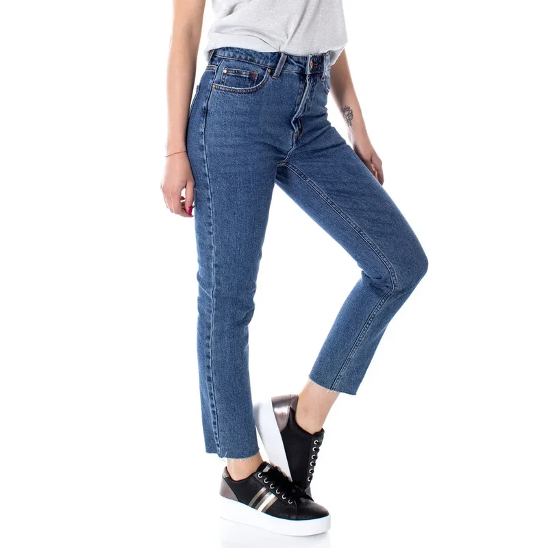 Jeans bleus pour femmes 99% coton 1% élasthanne Lavable en machine