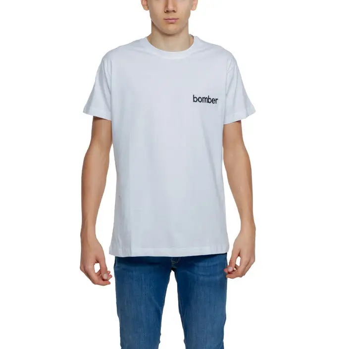 Hydra Clothing T-Shirt noir en coton avec logo Bomber pour hommes