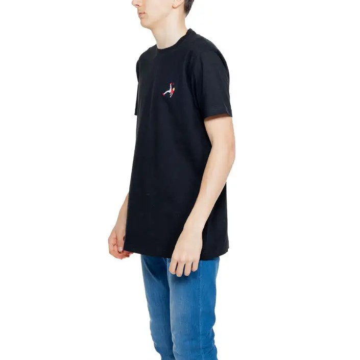 Hydra Clothing T-Shirt noir uni à col rond pour hommes 100% coton
