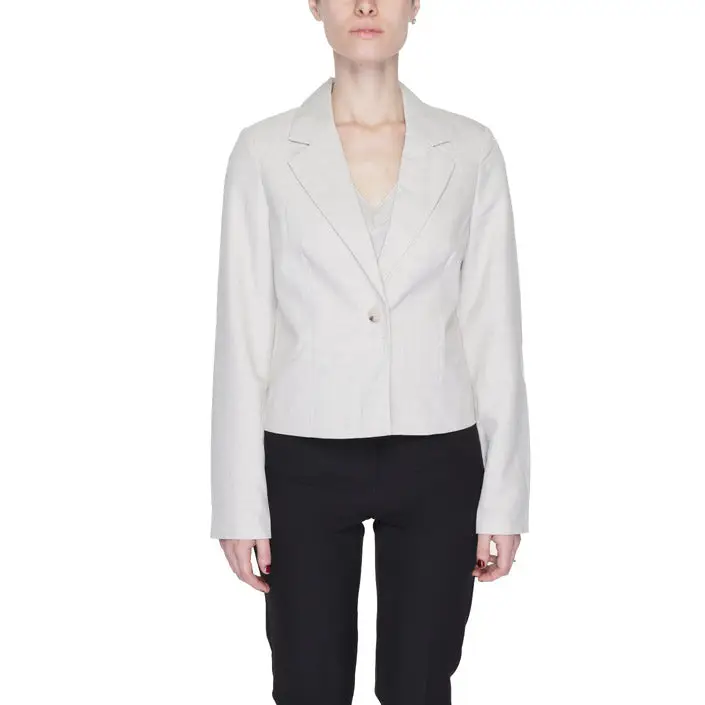 Vero Moda - Blazer à boutons en laine marron grise pour femmes