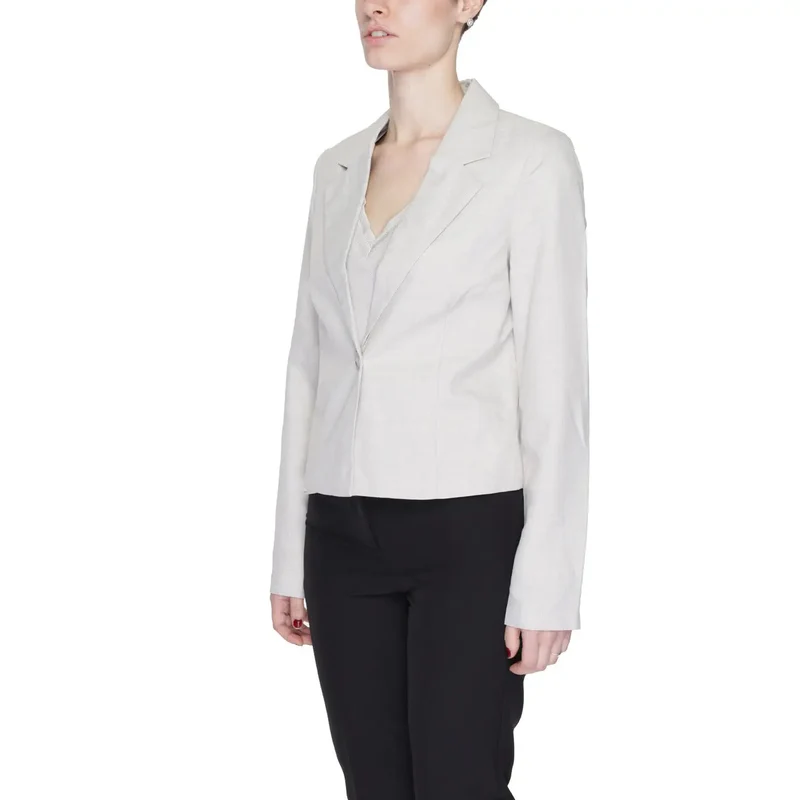 Vero Moda - Blazer à boutons en laine marron grise pour femmes