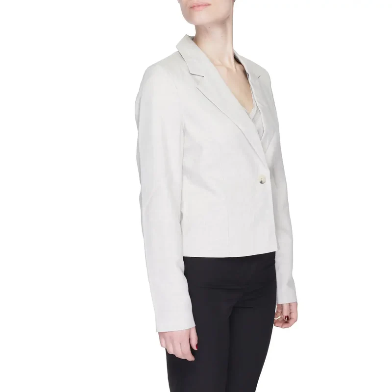 Vero Moda - Blazer à boutons en laine marron grise pour femmes