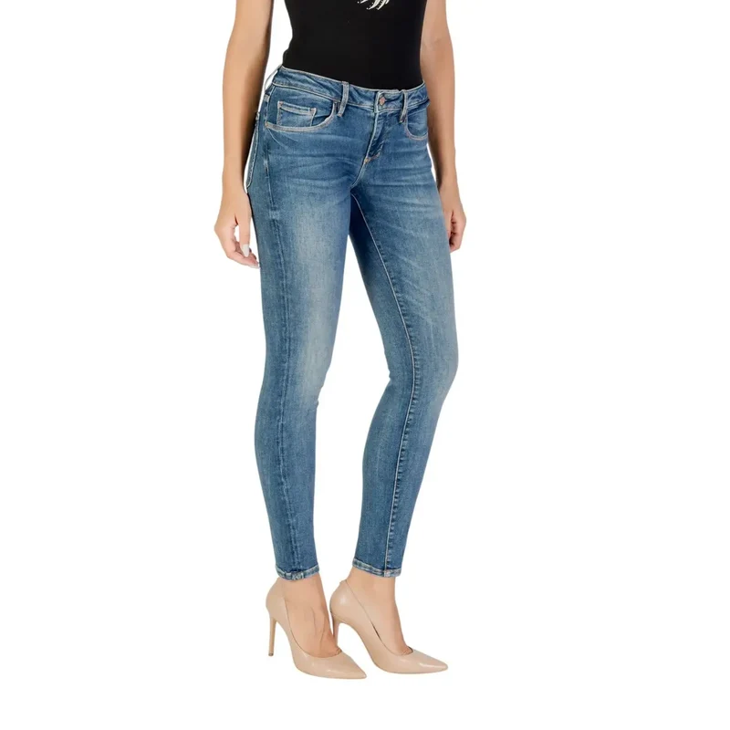 Guess Jean bleu à effet usé pour femme