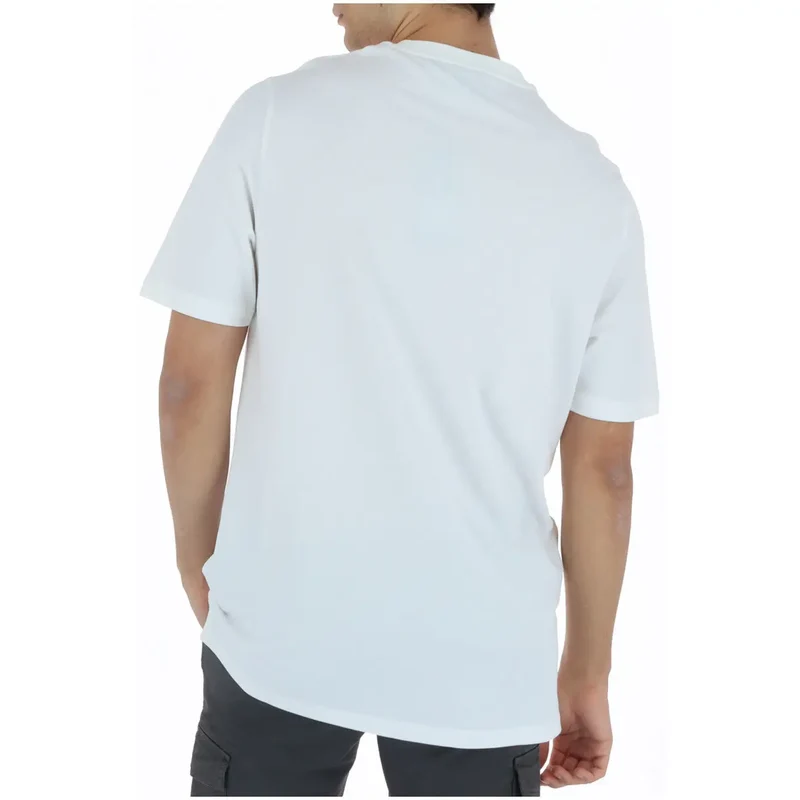 Lyle & Scott Hommes - T-shirt en coton imprimé blanc avec poches sur le devant