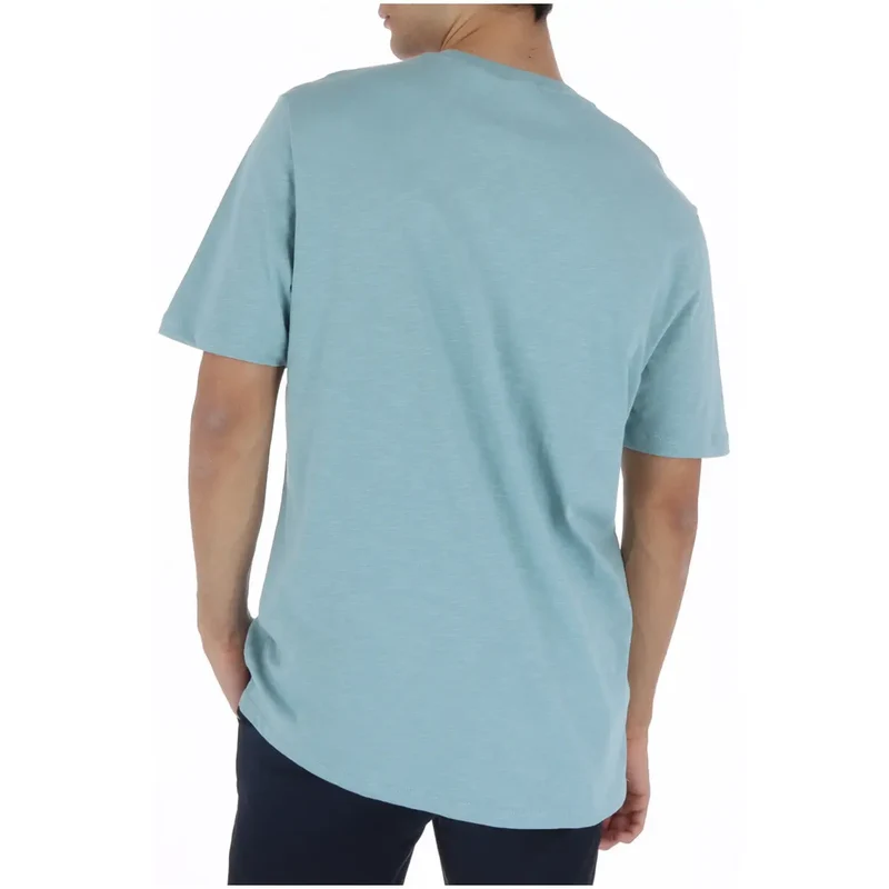 T-shirt en coton imprimé bleu clair pour hommes Lyle & Scott