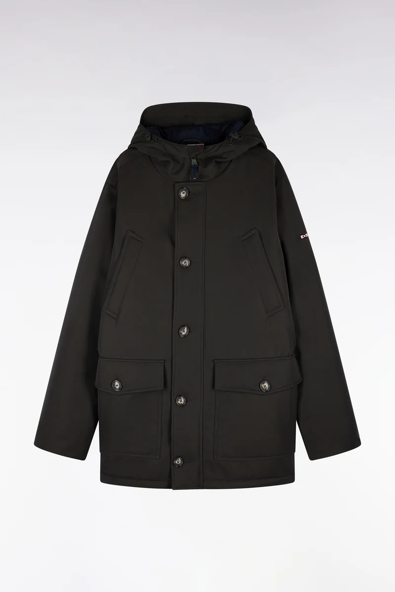Parka boutonnée kaki