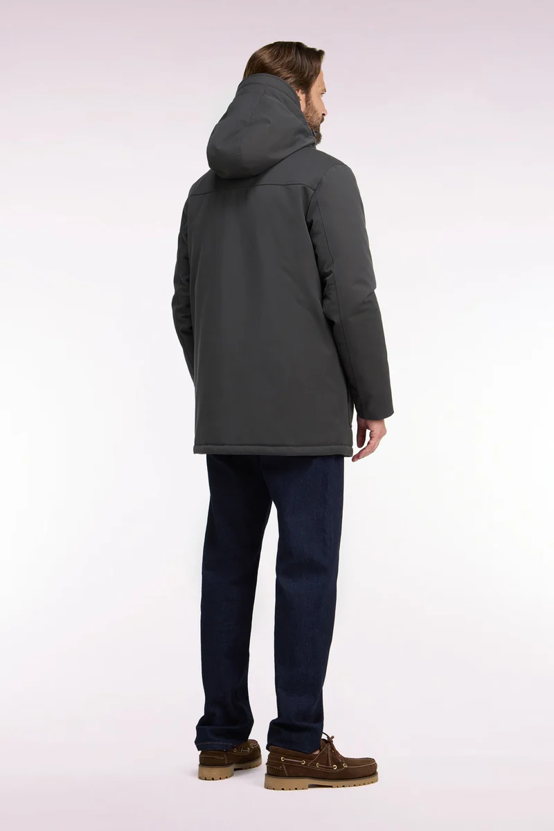Parka boutonnée kaki