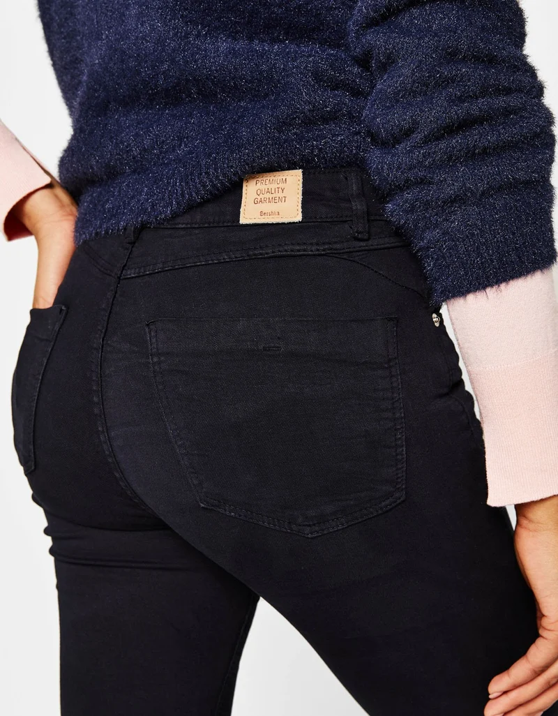 Skinny mid-rise trousers