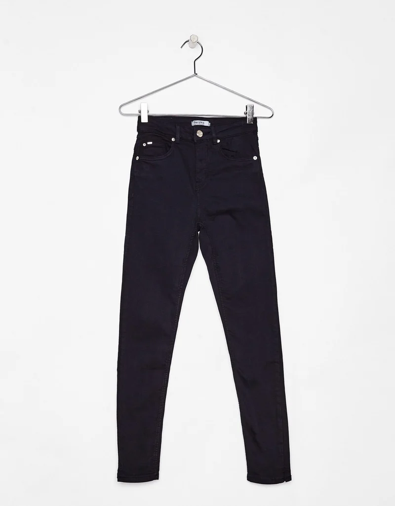Skinny mid-rise trousers