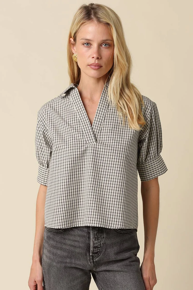 Plaid Blouse