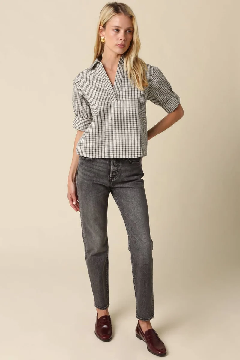 Plaid Blouse
