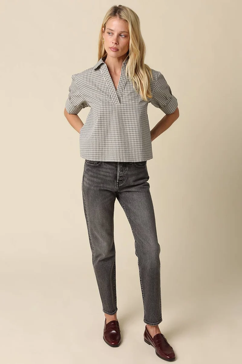 Plaid Blouse