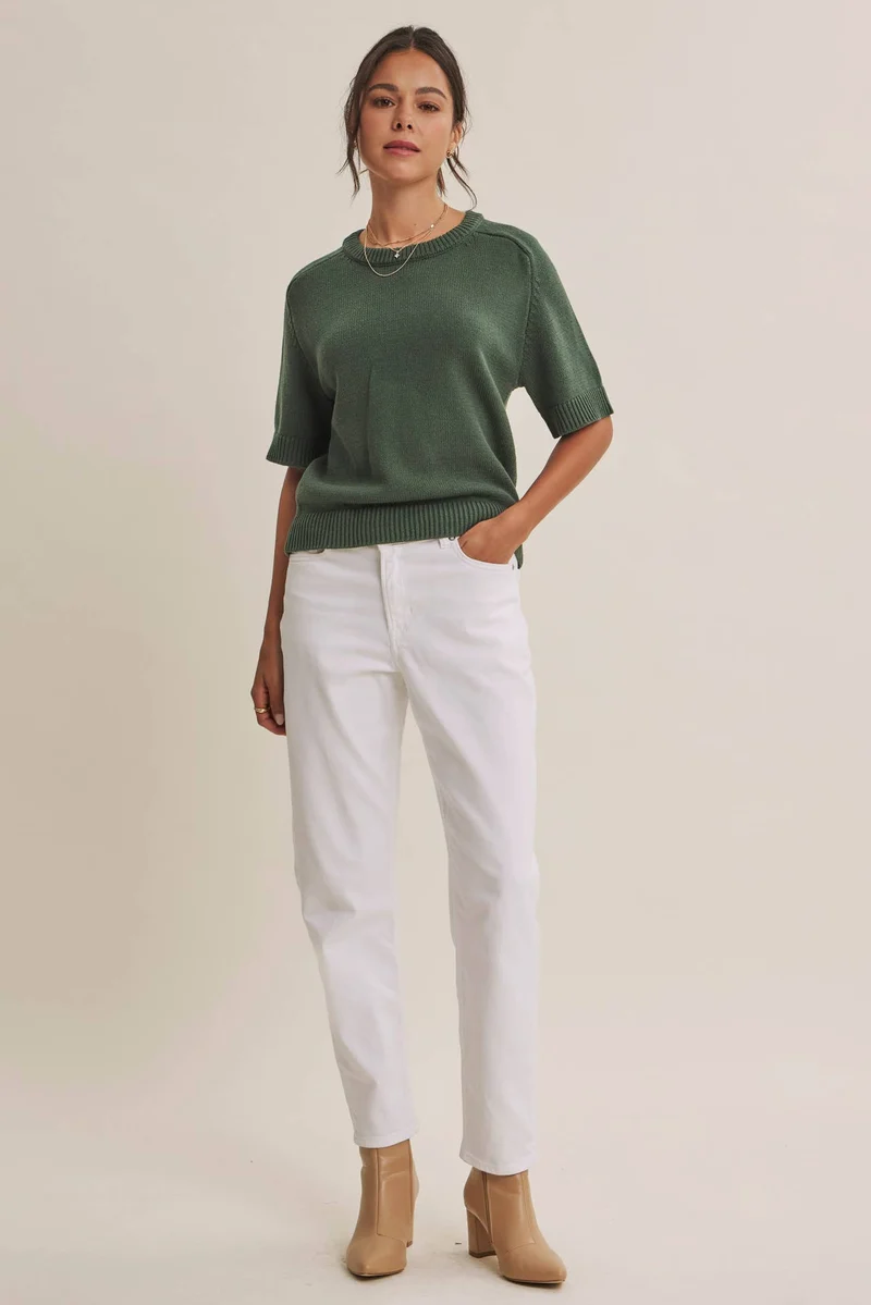 Soft Sweater Top with Raglan Sleeve