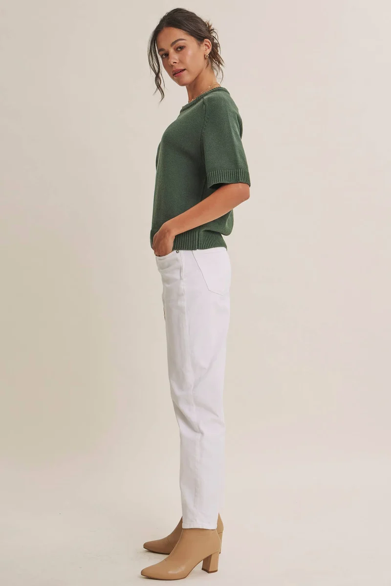 Soft Sweater Top with Raglan Sleeve