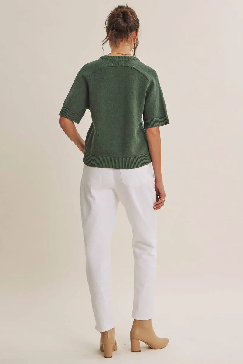 Soft Sweater Top with Raglan Sleeve