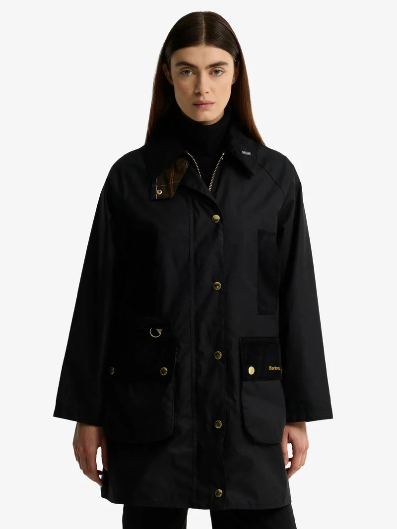 Veste huilée Beaufort femme Barbour noire