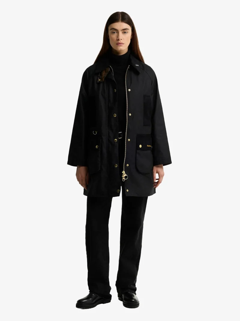 Veste huilée Beaufort femme Barbour noire