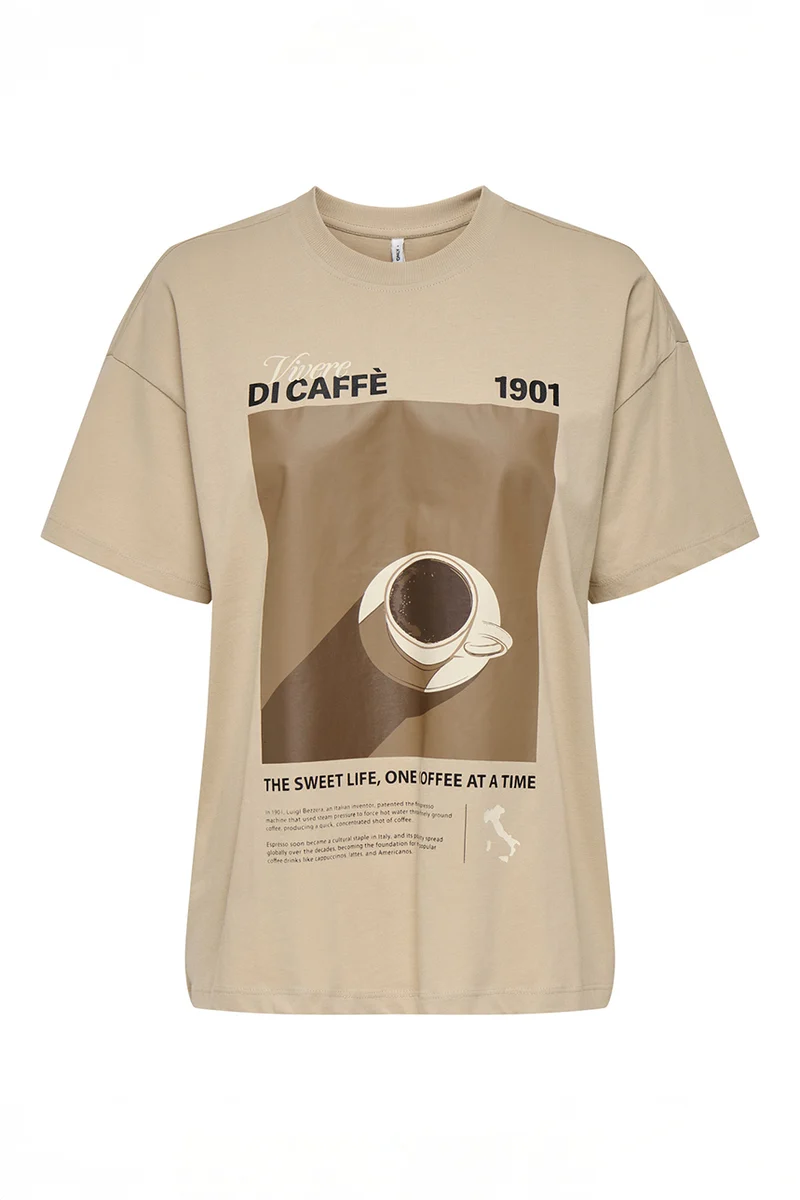 Le t-shirt imprimé thématique café