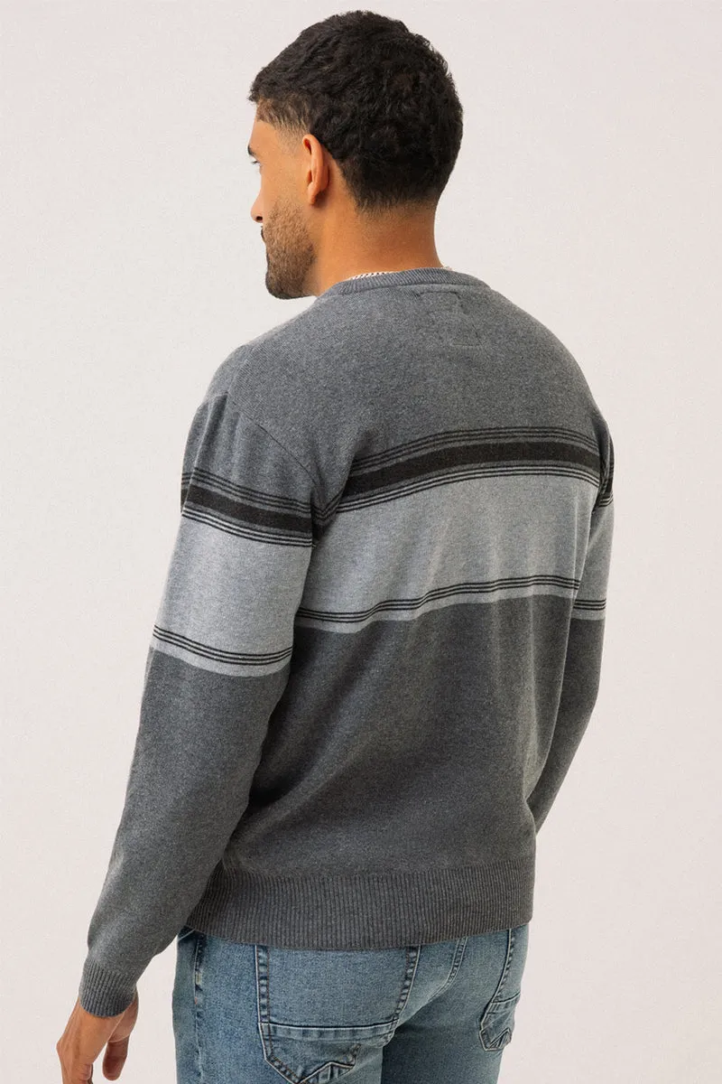 Le chandail en tricot léger rayé par Oxygen