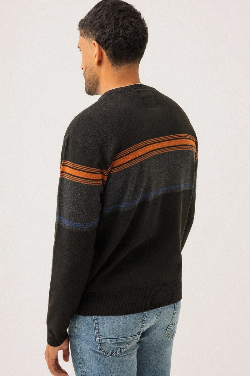 Le chandail en tricot léger rayé par Oxygen