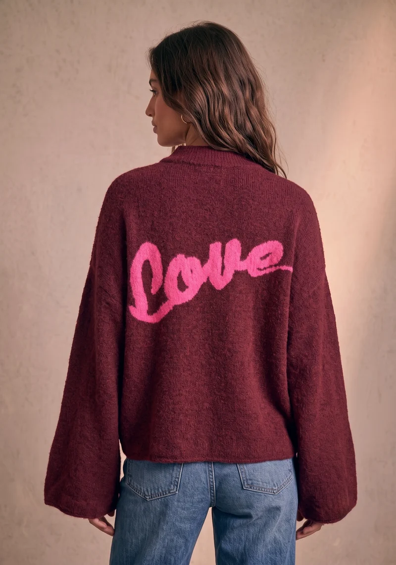 Pull doux laine “LOVE” - James