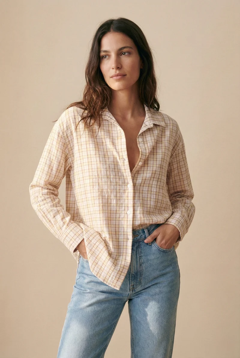 Chemise fluide carreaux - Sacha