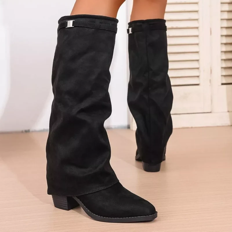Shannon | Bottes à talon bloc bout pointu