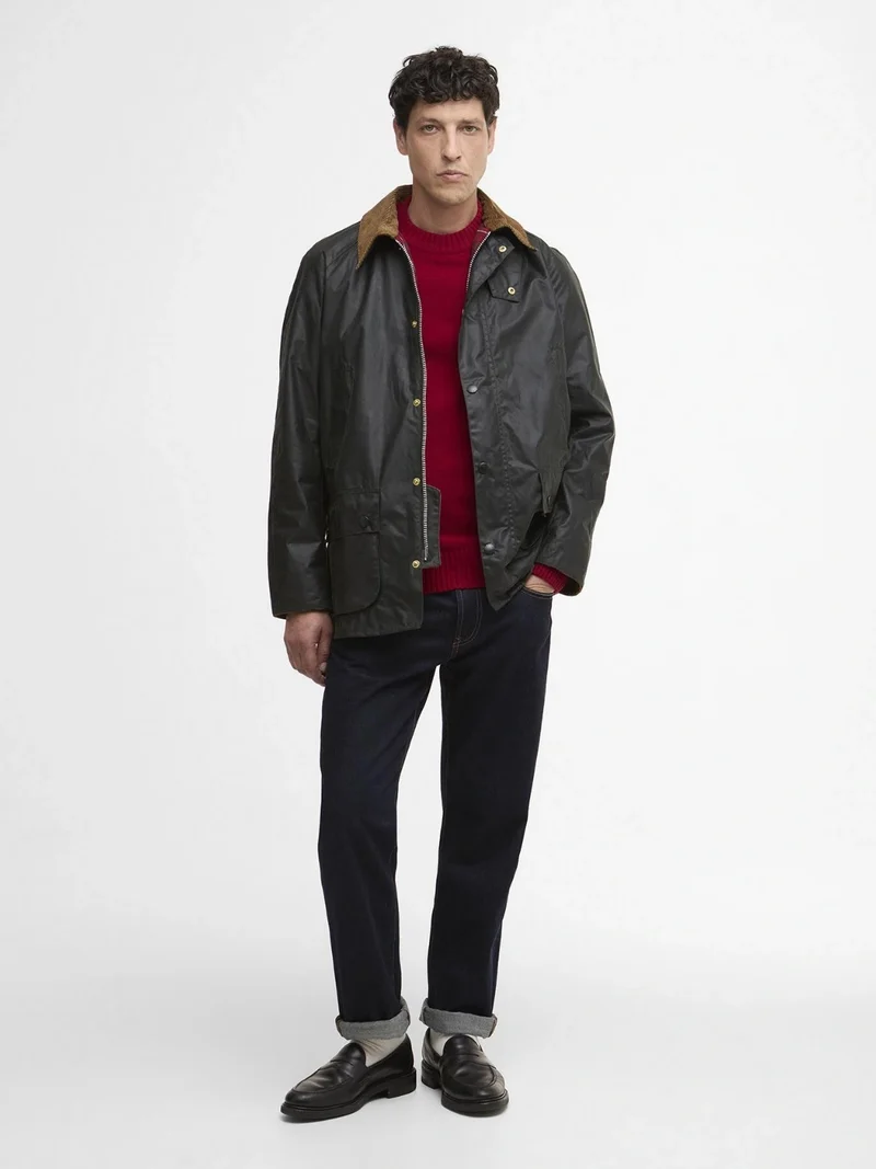 Veste Ashby Barbour marron en coton ciré
