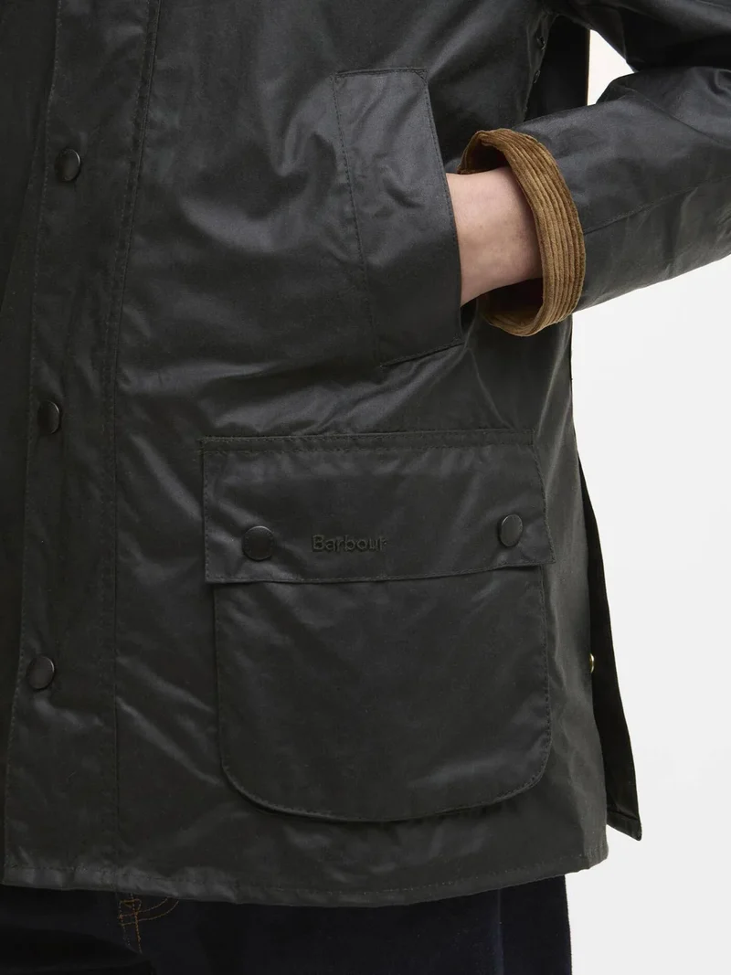 Veste Ashby Barbour marron en coton ciré