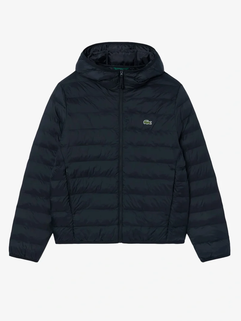 Doudoune à capuche déperlante Lacoste noire