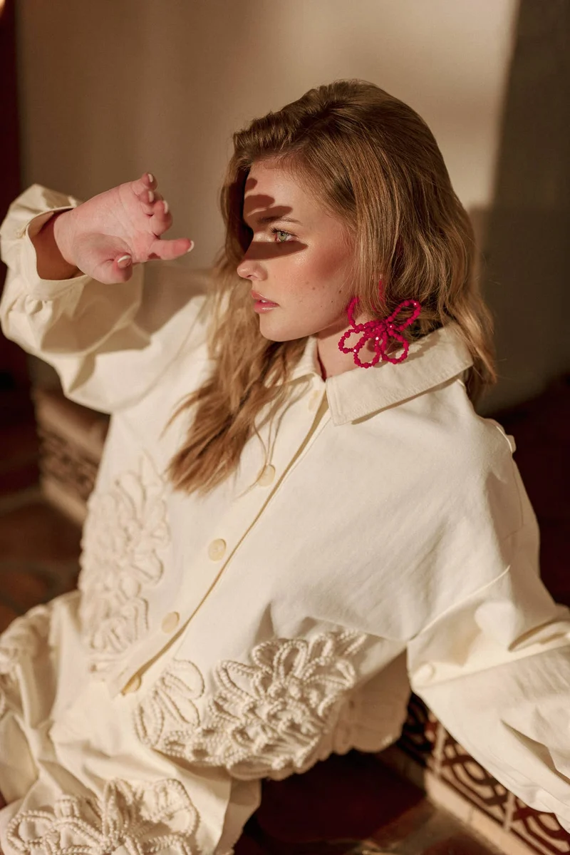 Floral Embellishment Jacket
