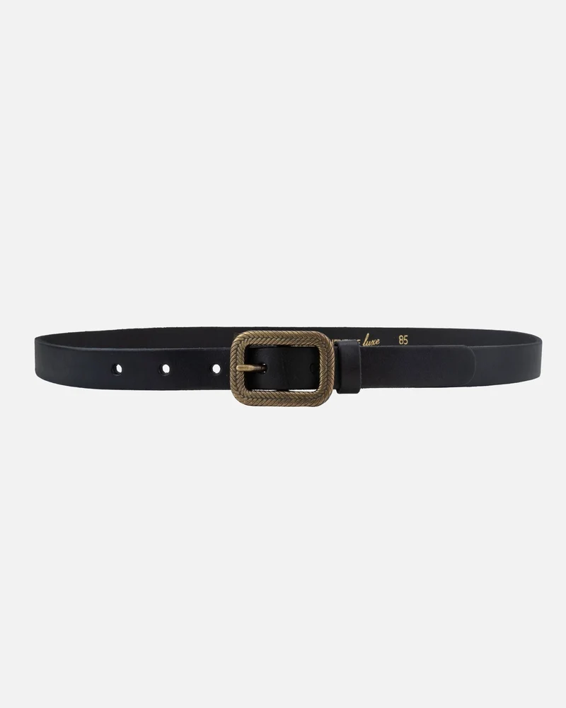 Brown Vintage Skinny Leather Belt