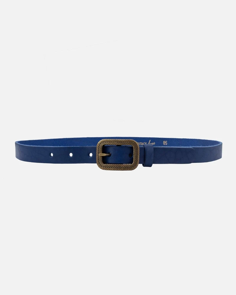 Brown Vintage Skinny Leather Belt