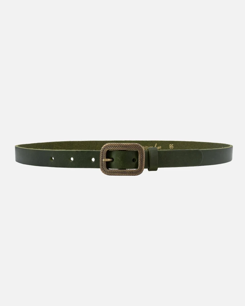 Brown Vintage Skinny Leather Belt