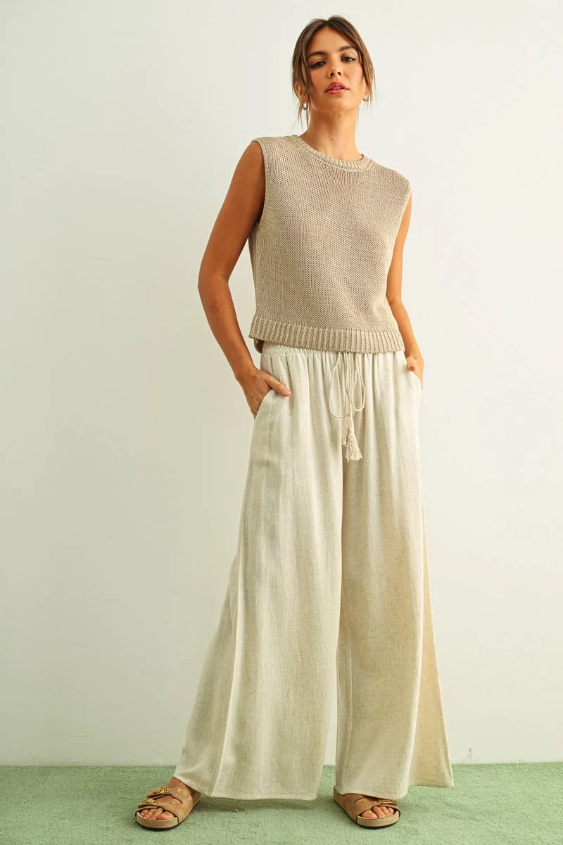 White Sleeveless Knit Top