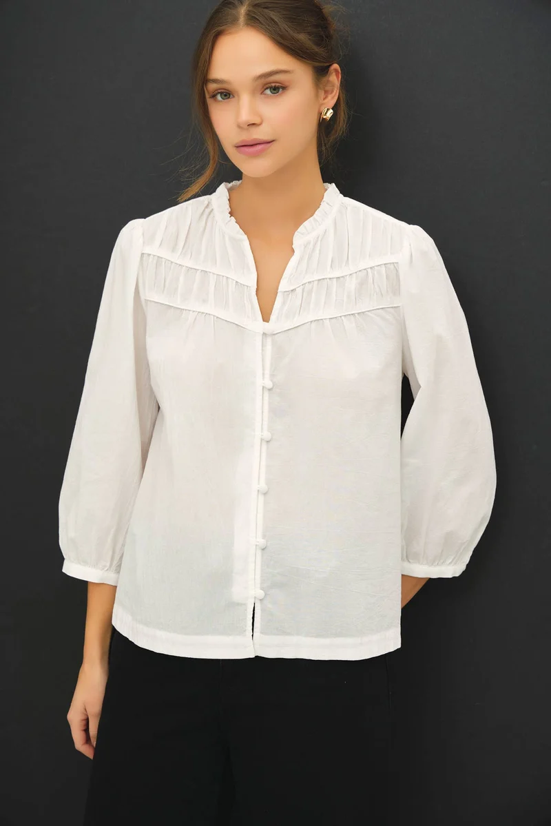 Crisp Cotton Flowy Top