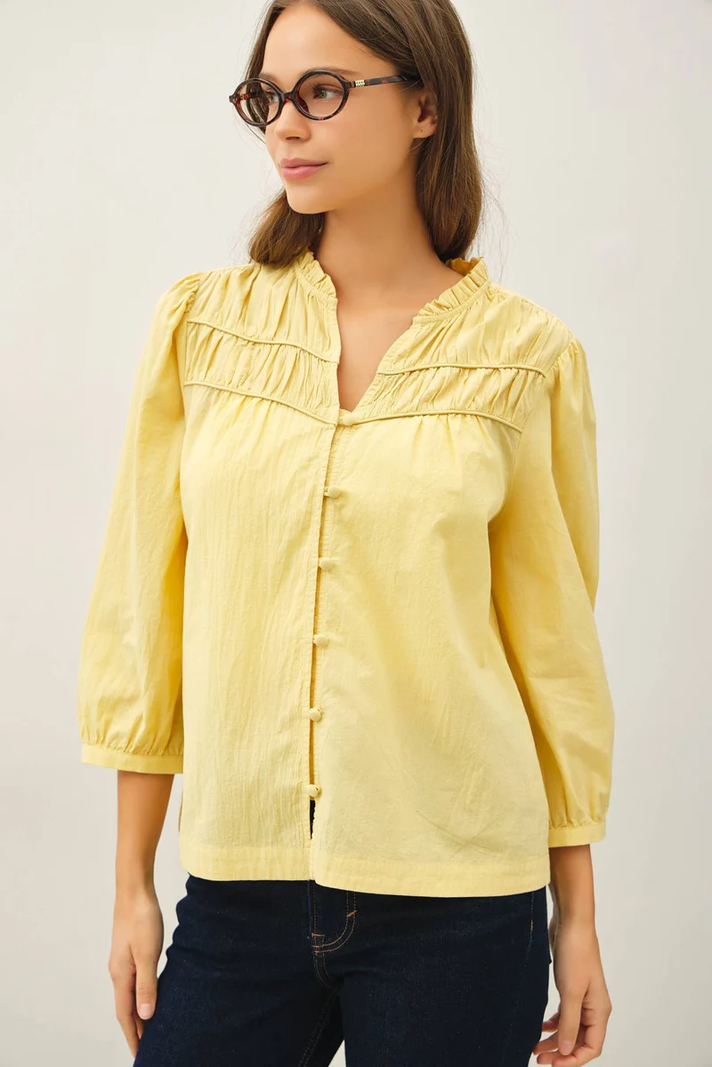 Crisp Cotton Flowy Top