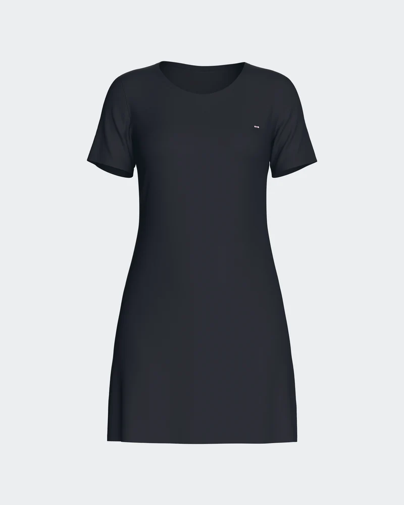 Nuisette unie en Tencel stretch marine