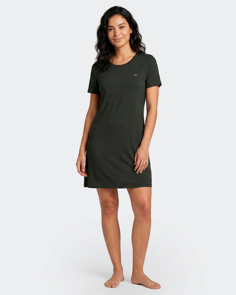 Nuisette unie en Tencel stretch noir