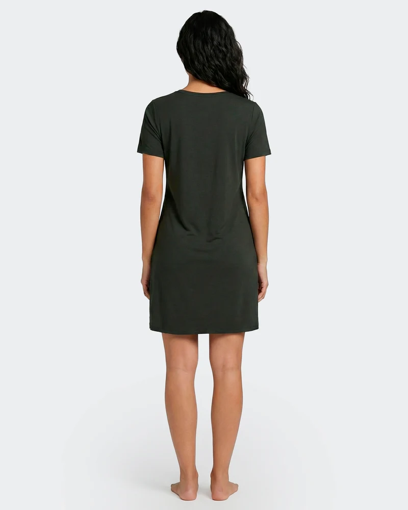 Nuisette unie en Tencel stretch noir