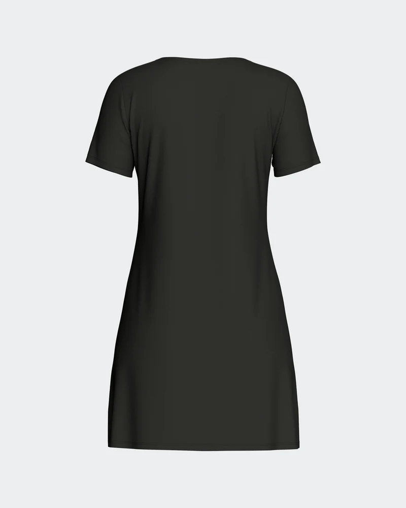 Nuisette unie en Tencel stretch noir