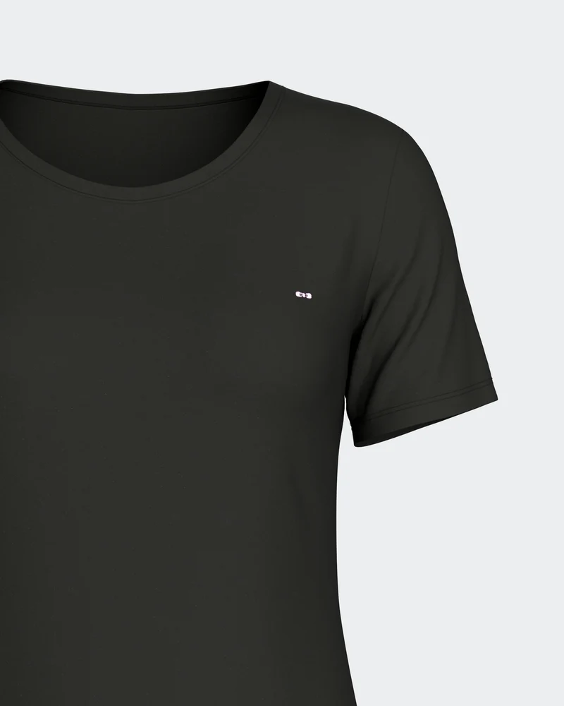 Nuisette unie en Tencel stretch noir