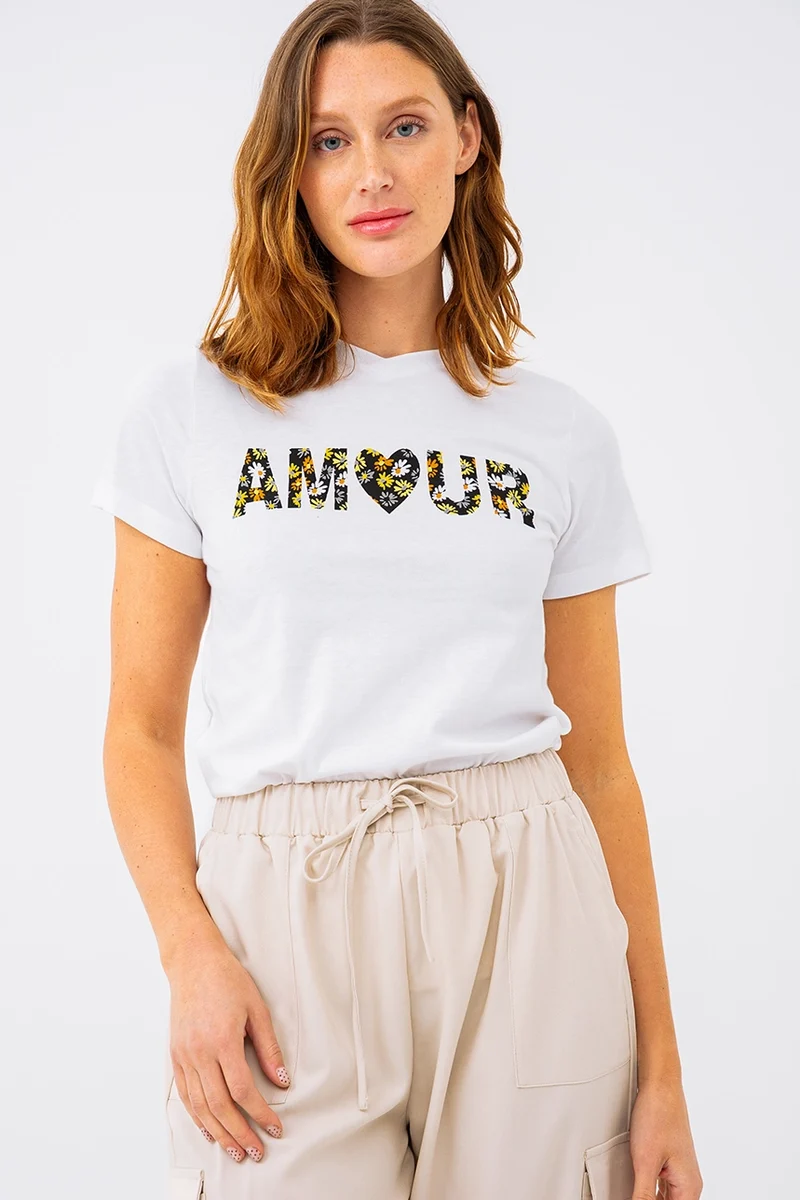 Le t-shirt imprimé Amour