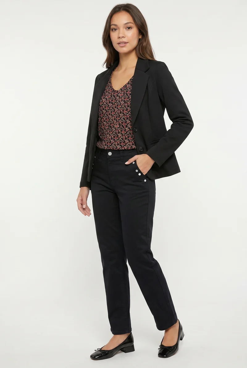 Le pantalon jambe large Lois en Twill | Modèle Georgia